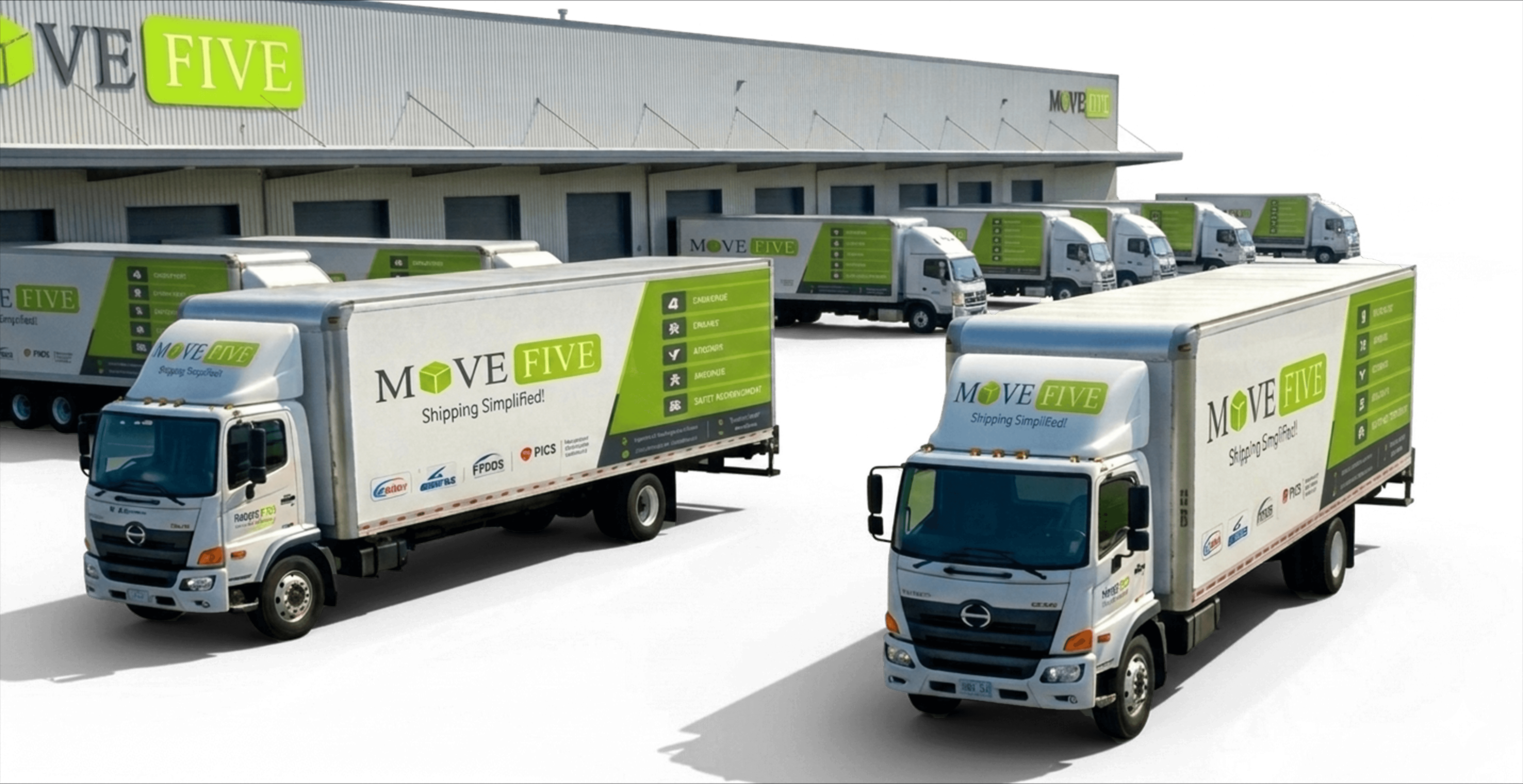 Move Five Shipping crew and truck in Dubai